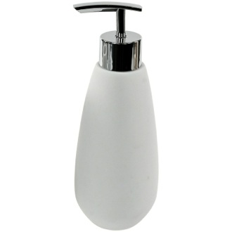 Soap Dispenser Soap Dispenser Made From Thermoplastic Resins and Stone in White Finish Gedy OP80-02